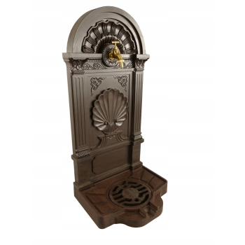 Aluminiowy Ogrodowy Odpływ Wylewka Fontanna Kran - Brązowy 83cm