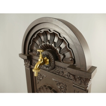 Aluminiowy Ogrodowy Odpływ Wylewka Fontanna Kran - Brązowy 83cm