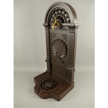 Aluminiowy Ogrodowy Odpływ Wylewka Fontanna Kran - Brązowy 83cm