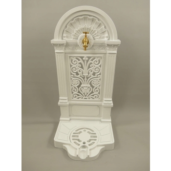 Aluminiowy Ogrodowy Odpływ Wylewka Fontanna Kran - Biały 83cm