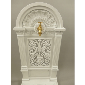 Aluminiowy Ogrodowy Odpływ Wylewka Fontanna Kran - Biały 83cm