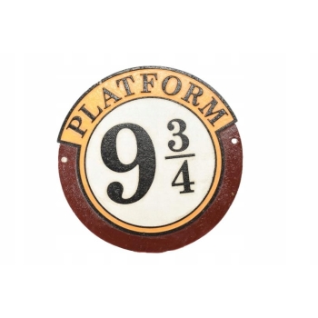 Żeliwny Szyld - Harry Potter - Peron Platform 9 3/4 - Dekoracja Żeliwo