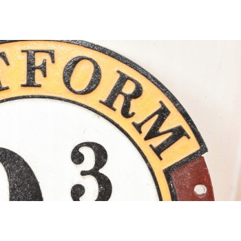 Żeliwny Szyld - Harry Potter - Peron Platform 9 3/4 - Dekoracja Żeliwo