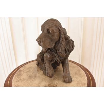 Pies Cocker Spaniel - Figura Psa - Rzeźba z Brązu - Dekoracja Ozdoba