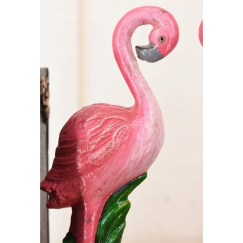 Podpórka Pod Książki Dwa Flamingi - Różowy Flaming - Figura Rzeźba z Brązu