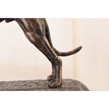 Żeliwna Figura Psa Gończego - Pies Chart Rzeźba z Żeliwa - Dekoracja