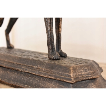 Żeliwna Figura Psa Gończego - Pies Chart Rzeźba z Żeliwa - Dekoracja