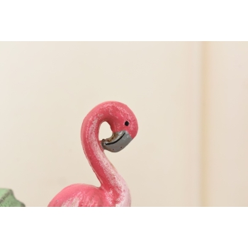 Ograniczniki Podpórki pod Książki Dwa Różowe Flamingi Figury Rzeźby Żeliwo
