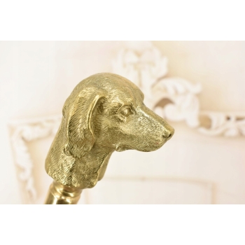 Laska Spacerowa z Brązu - Pies Myśliwski Chart - Solidna - Prezent