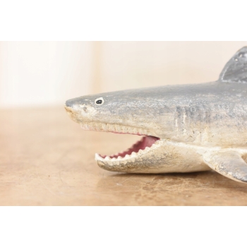 Figura Groźnego Rekina - Żarłacz Biały z Żeliwa - Figura Rzeźba Żeliwo