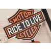 Żeliwny Dzwon Ogrodowy Dzwonek - Ride To Live - Motocykl Motor Ozdoba