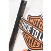 Żeliwny Dzwon Ogrodowy Dzwonek - Ride To Live - Motocykl Motor Ozdoba