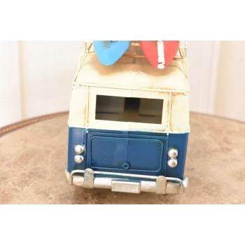 Metalowy Model Samochodu - Ogórek Niebieski z Deska Sufringowa - Ozdoba