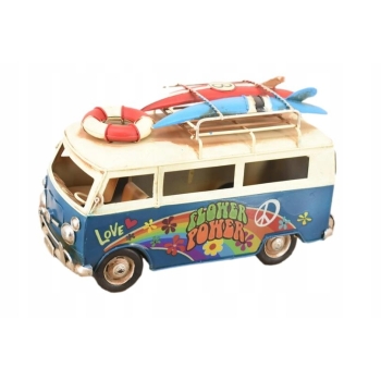 Metalowy Model Samochodu - Ogórek Niebieski z Deska Sufringowa - Ozdoba