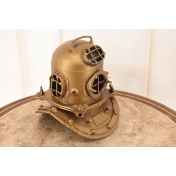 Metalowy Hełm Do Nurkowania - Kask Nurka - Model - Ozdoba Dekoracja 18 cm