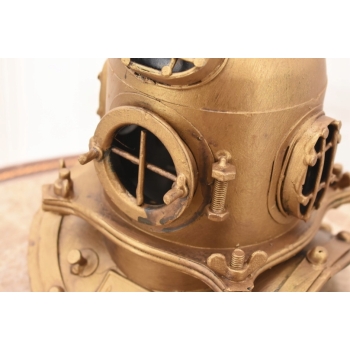 Metalowy Hełm Do Nurkowania - Kask Nurka - Model - Ozdoba Dekoracja 18 cm