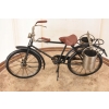 Metalowy Czarny Rower z Wiaderkami - Figurka Roweru - Zabawka Vintage