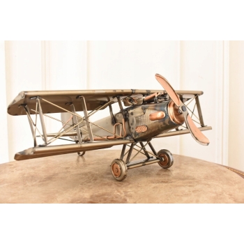Metalowy Model Samolotu Patrolowego - Samolot Vintage - Figura Ozdoba