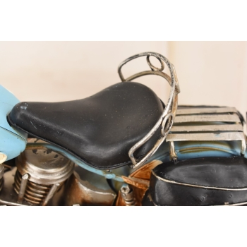 Metalowy Model Motocyklu - Motocykl Motor Niebieski - Dekoracja Prezent