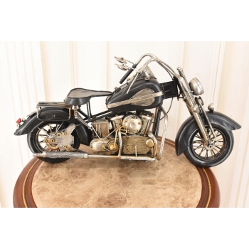 Metalowy Model Motocyklu - Czarny Chopper - Motor Motocykl - Prezent