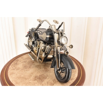 Metalowy Model Motocyklu - Czarny Chopper - Motor Motocykl - Prezent