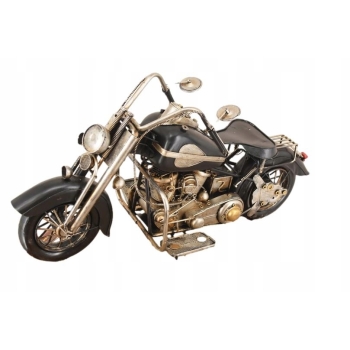 Metalowy Model Motocyklu - Czarny Chopper - Motor Motocykl - Prezent