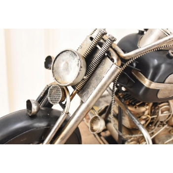 Metalowy Model Motocyklu - Czarny Chopper - Motor Motocykl - Prezent