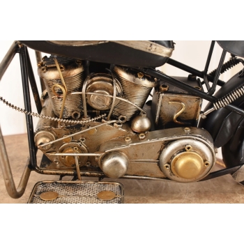 Metalowy Model Motocyklu - Czarny Chopper - Motor Motocykl - Prezent