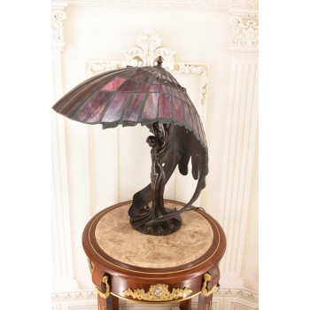 Lampa Witrażowa Styl Tiffany - wg Peter Behrens- Lampa Biurowa Parasol