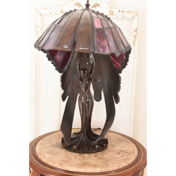 Lampa Witrażowa Styl Tiffany - wg Peter Behrens- Lampa Biurowa Parasol