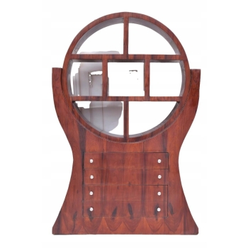 Drewniana Szafka Art Deco Regał - Szafa Kredens - Gabinet Salon 4 Szuflady
