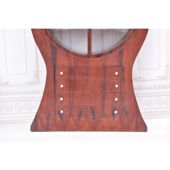 Drewniana Szafka Art Deco Regał - Szafa Kredens - Gabinet Salon 4 Szuflady