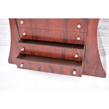 Drewniana Szafka Art Deco Regał - Szafa Kredens - Gabinet Salon 4 Szuflady