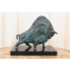 Pablo Picasso Style - Abstrakcyjny Patynowy Byk - Figura Rzeźba z Brązu