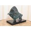 Pablo Picasso Style - Abstrakcyjny Patynowy Byk - Figura Rzeźba z Brązu