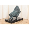 Pablo Picasso Style - Abstrakcyjny Patynowy Byk - Figura Rzeźba z Brązu