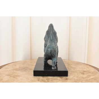 Pablo Picasso Style - Abstrakcyjny Patynowy Byk - Figura Rzeźba z Brązu