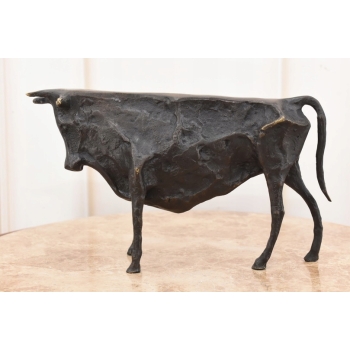 Pablo Picasso Style - Abstrakcyjny Byk - Figura Rzeźba z Brązu - Dekoracja
