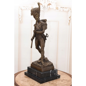 Grenadier Francuski - Żołnierz z Brązu - Figura Wojskowa - Kolekcjonerska