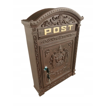 SKRZYNKA NA LISTY - aluminium POST - A4 brązowa