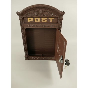 SKRZYNKA NA LISTY - aluminium POST - A4 brązowa