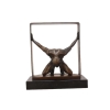 Nowoczesna Figura - Mężczyzna Uwięziony w Ramie - Rzeźba z Brązu - Ozdoba