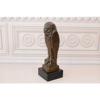 Nowoczesna Sowa - Symbol Nauki - Prezent dla Studenta - Figura z Brązu