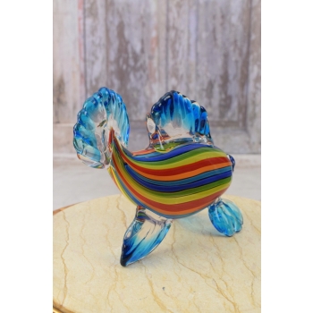 Szkło Murano Style - Niebieska Ryba - Welonka Figura Prezent - Dekoracja