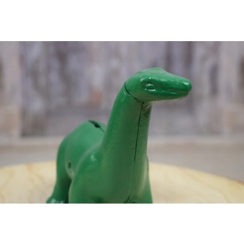 Żeliwna Skarbonka w Kształcie Zielonego Dinozaura - Dinozaur Figura Żeliwo