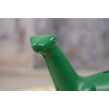 Żeliwna Skarbonka w Kształcie Zielonego Dinozaura - Dinozaur Figura Żeliwo