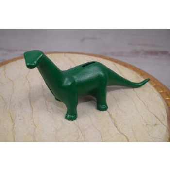 Żeliwna Skarbonka w Kształcie Zielonego Dinozaura - Dinozaur Figura Żeliwo