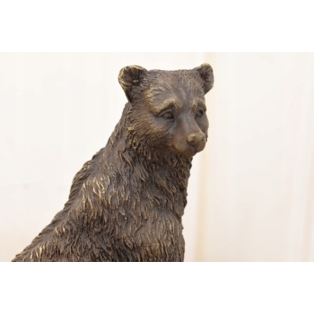 Rodzina Niedźwiedzi - Misie Grizzly Figura Rzeźba Brąz - Prezent Dekoracja