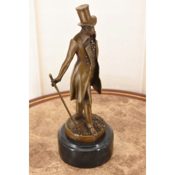 Figurka Mężczyzny z Brązu - Puszkin Poeta - Rzeźba Brąz - Dekoracja