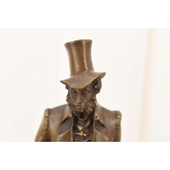 Figurka Mężczyzny z Brązu - Puszkin Poeta - Rzeźba Brąz - Dekoracja